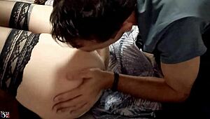 Clothed French Slut Fucks in Satin Panties