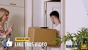 Shame4k brunette blogger in group sex with mature old neighbors