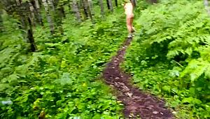 Milf strips outdoors to goal, fucked stepmom after walk