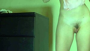 Schoolgirl tries cotton panties