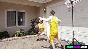 Step moms training school basketball stepsons in exciting ways