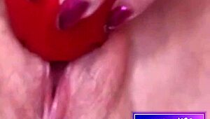 I reveal my horny milf side with wet hairy pussy in intense vibrator cum show