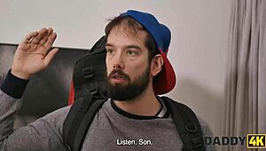 European Seduction With Daddy Father In Law Uncle And Young Brunette Latina