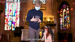 Sinful nun seeks expiation but gets blessed in parody.