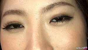 Sexy Japanese Woman Rimjobs and Blows at Jav Casting