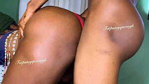 Sucking Black Santa's Cock After the New Year Celebrations