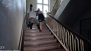 the lazy cleaning girl says, 'i have to absolve this rough work training trailer'