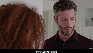 Primalfam - Hot Stepdaughter Brixley Benz Wants To Taste Stepdads Mature White Meat
