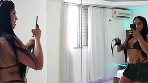 Wife Left Alone Gets Fucked Hard By Big Cock While Husband Watches Game