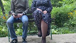 kinky stepmom wants stepson to lick her hairy pussy after pissing