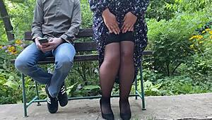 kinky stepmom wants stepson to lick her hairy pussy after pissing