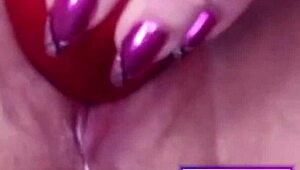 I reveal my horny milf side with wet hairy pussy in intense vibrator cum show