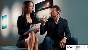 lia lin learns about painting and gets fucked by her tutor.