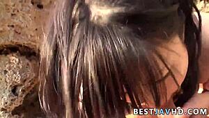 Japanese Amateur Megumi Haruka Delivers Oral Job And Handjob Outdoor Luxurious Japanese Lovemaking With First-Time Slut Filthy Asian Whore