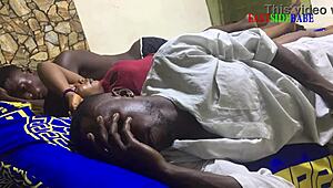 Threesome on family bed with husband and brother 😏