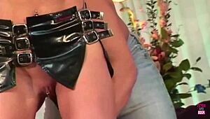 his blonde lover was extremely naughty so he whipped her before fucking her tight pussy