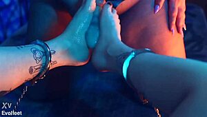 bratty footjob training & foot worship