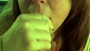 wife sucking and deepthroating my cock in pov