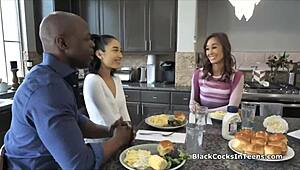 my new bfs bbc gets shared by kinky asian hotties