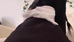 Petite Wednesday Addams Bounces Hard On Big Dildo