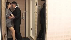 boss seduces japanese milf secretary in office