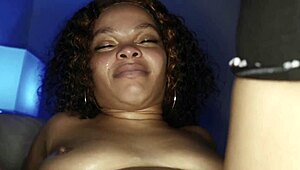 horny black wife feels intense pleasure getting fucked by boss