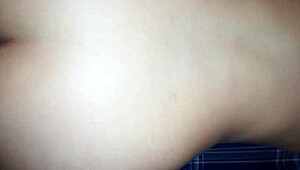 this latina girl moans loudly while getting pounded doggy style, her huge ass bouncing