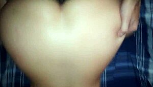 this latina girl moans loudly while getting pounded doggy style, her huge ass bouncing