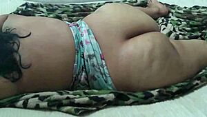 I'm chilling nude with my husband, gearing up for that creamy anal massage shoot, part one