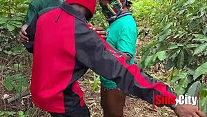 Nigerian Threesome With Strangers In Outdoor Setting