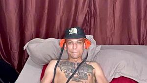 Thiago Kelton explores a silicone ass in the bedroom.