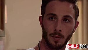 Watch Alexis Fawx suck that huge dick and seduce the boy with her big boobs