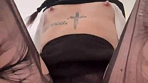 Petite Wednesday Addams Bounces Hard On Big Dildo