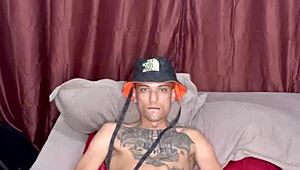 Thiago Kelton explores a silicone ass in the bedroom.