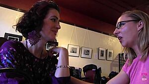 lesbian couple explores emotions with huge dildos in their beautiful hairy pussies