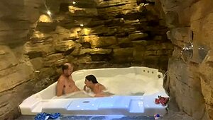 old guy fucks the young chick hard and slaps her face in this couple scene.