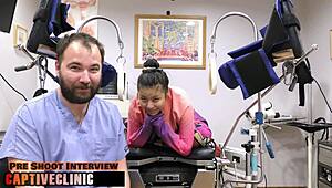 Hey, check out the doctor's new sex slave, Raya Nguyen, getting all tied up and dominated