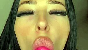 Amateur Slut Uses Dildo for Solo Masturbation