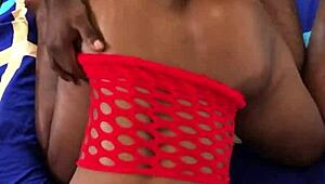 Hot Black Babe Gets Pussy Fucked Doggystyle by Monster Cock