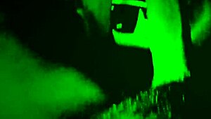 Night Vision Deepthroat with Ebony BBW in Wet Costume