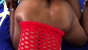 Hot Black Babe Gets Pussy Fucked Doggystyle by Monster Cock