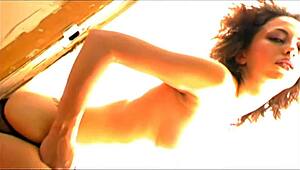 young skinny couple rip clothes for a quick kitchen fuck in the morning