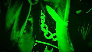 Night Vision Deepthroat with Ebony BBW in Wet Costume