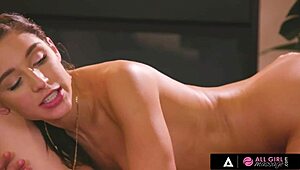 Abella Danger and Haley Reed turn massage into wet pussy fucking