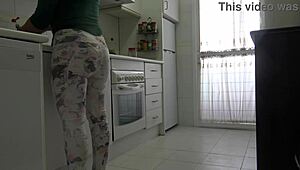 Oh my god my stepmother almost caught me masturbating on her