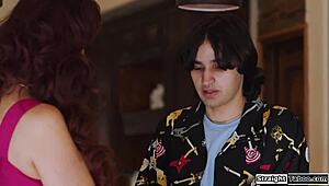 Young Man Plays With Big Tit Stepmommy In Taboo Handjob And Fucking