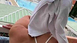 Why not join me masturbating with Lisa on the balcony, flashing our asses?