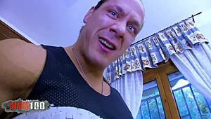 Does Gabrielle Neva's small teen ass look good getting fucked anally in the kitchen with that big cock?