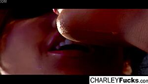 charlie gets all slippery and wet playing with sexy brunette capri