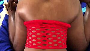 Hot Black Babe Gets Pussy Fucked Doggystyle by Monster Cock